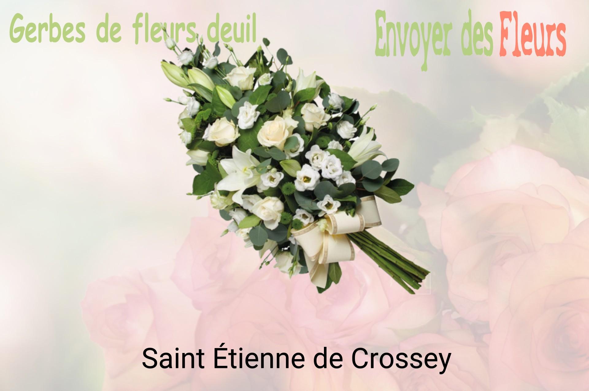 Gerbe de fleurs de deuil livrée à Saint-Étienne-de-Crossey